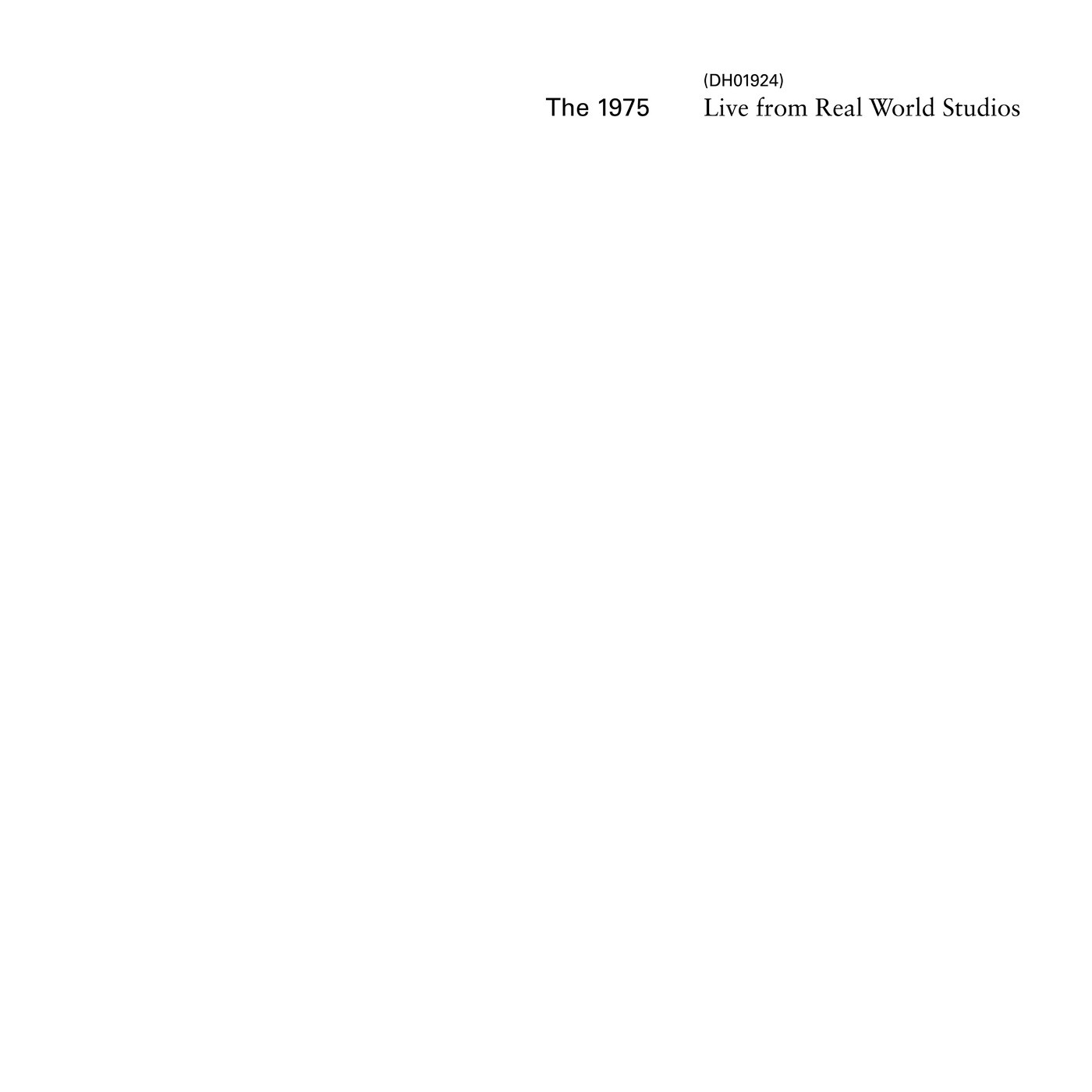 The 1975 – Live From Real World Studios – Single(196922753565)【16bit／44.1kHz】土耳其区-OppsUnote音乐广场