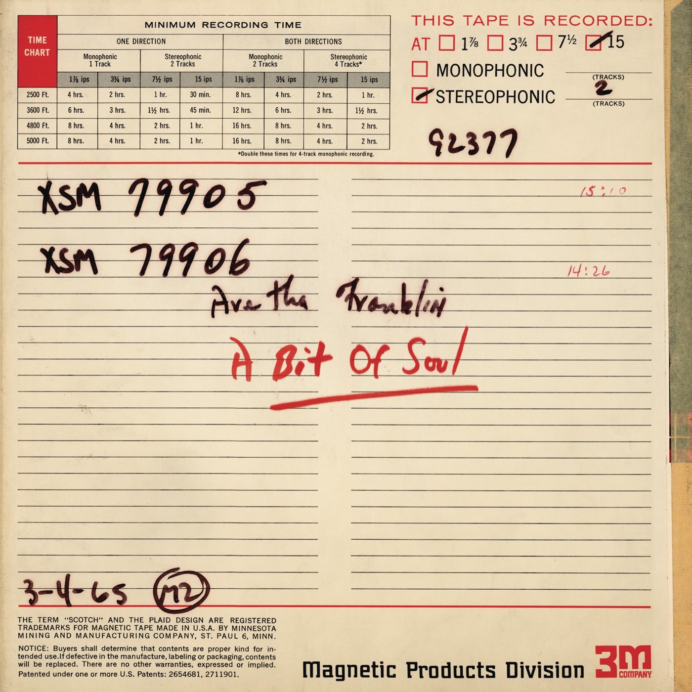 Aretha Franklin – A Bit of Soul(884977935189)【24bit／96.0kHz】美国区-OppsUnote音乐广场