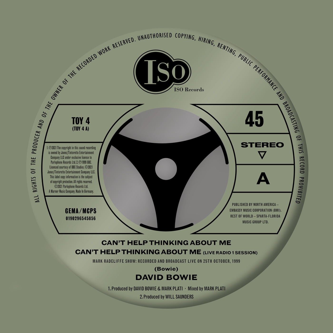 David Bowie – Can’t Help Thinking About Me (2000 Toy Version) – Single(190296545856)【16bit／44.1kHz】土耳其区-OppsUnote音乐广场