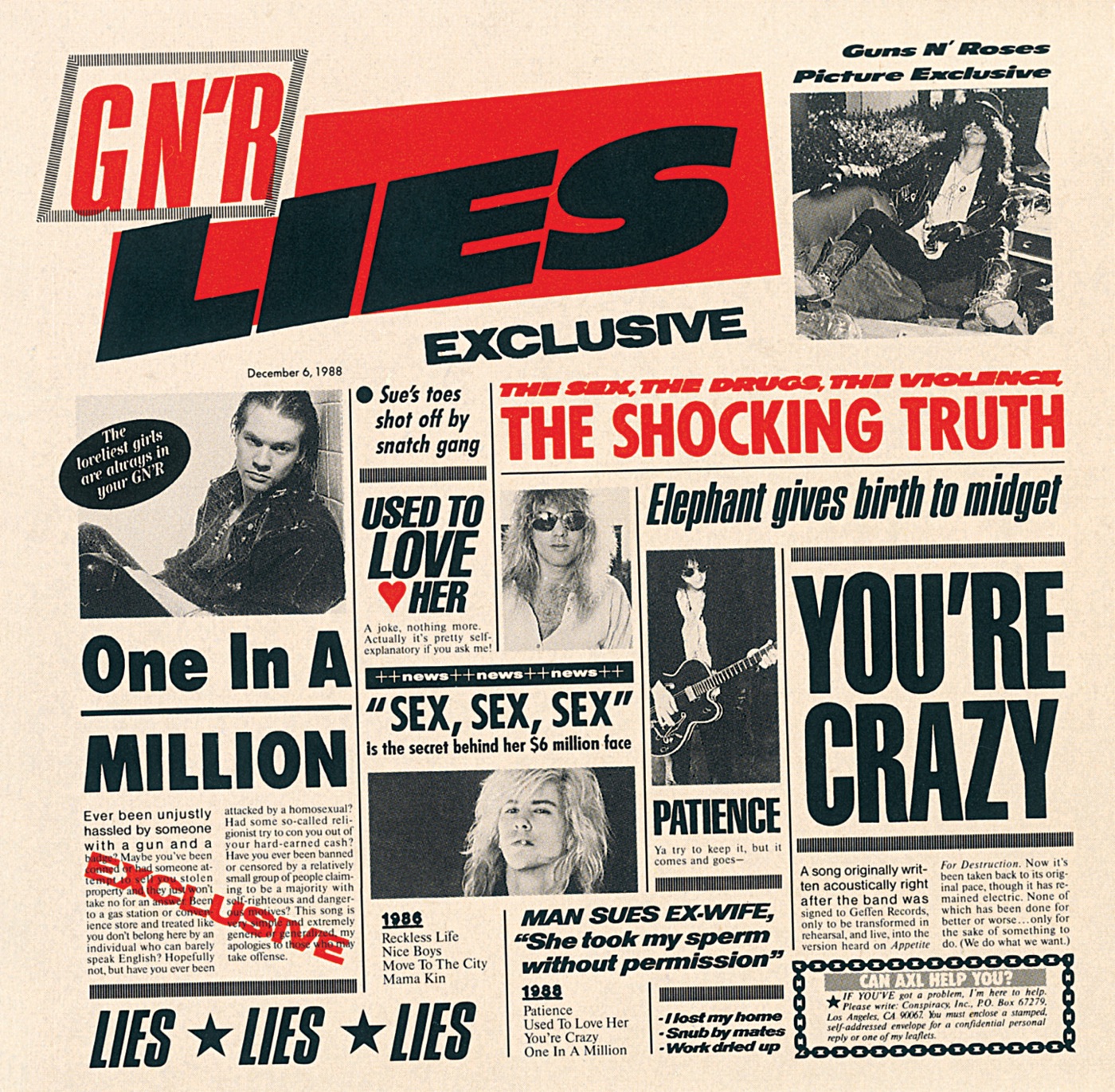 Guns N’ Roses – G N’ R LiesⒺ(00720642419823)【16bit／44.1kHz】土耳其区-OppsUnote音乐广场