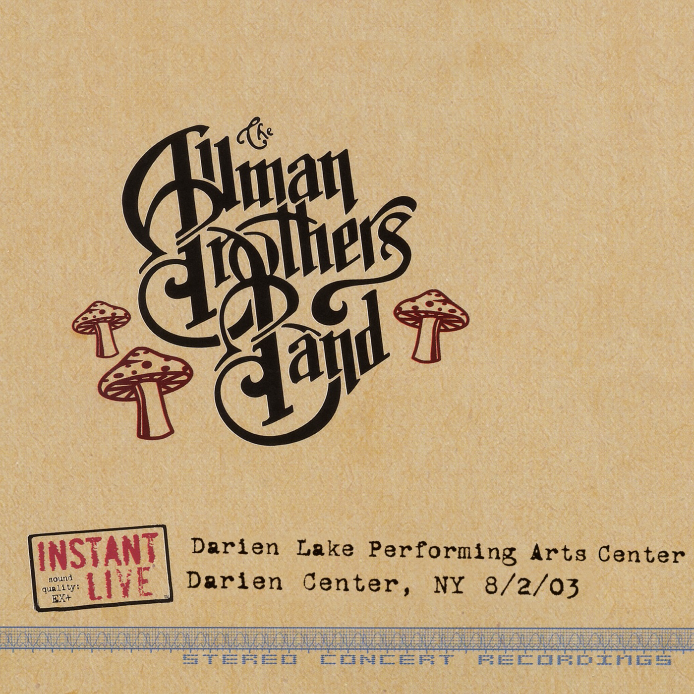 The Allman Brothers Band – Instant Live：Darien Lake Performing Arts Center, Darien Center, NY 8／2／03(0810347013362)【16bit／44.1kHz】美国区-OppsUnote音乐广场