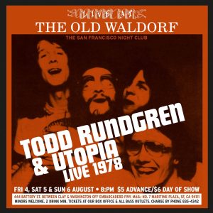 Todd Rundgren – Live at the Old Waldorf, San Francisco, 1978 (Deluxe Edition)(190374078221)【16bit／44.1kHz】土耳其区-OppsUnote音乐广场