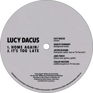Lucy Dacus – Home Again ／ It’s Too Late – Single(191401193276)【24bit／44.1kHz】土耳其区-OppsUnote音乐广场