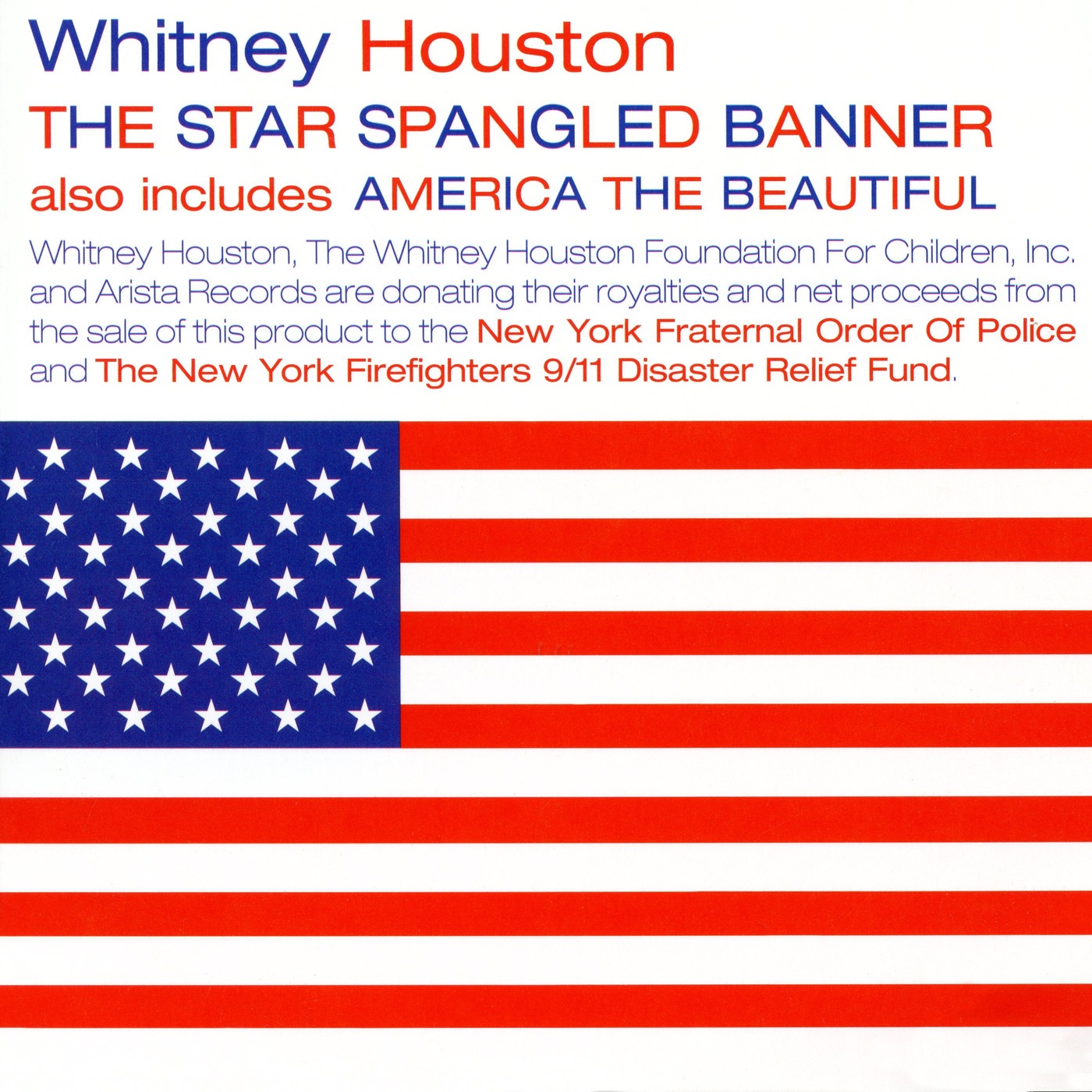 Whitney Houston – The Star Spangled Banner ／ America the Beautiful – Single(078221505420)【16bit／44.1kHz】土耳其区-OppsUnote音乐广场