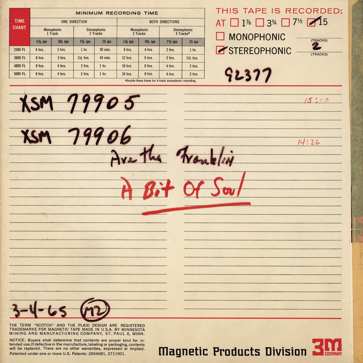 Aretha Franklin – A Bit of Soul(884977935189)【24bit／96.0kHz】土耳其区-OppsUnote音乐广场
